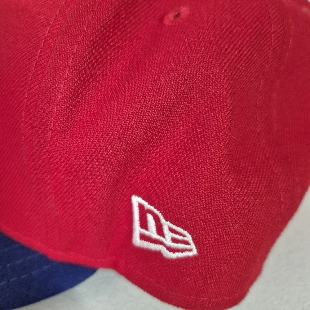 Texas Rangers Hat Cap‎ Fitted Mens 7 3/4 Red Blue MLB Baseball New Era